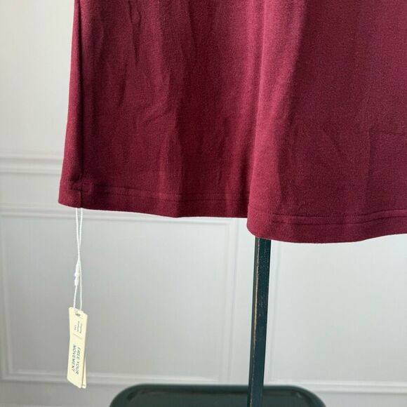 NWT OGL Burgundy Mock Neck Cropped Tank L - Picture 3 of 6